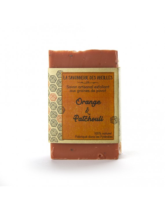 SAVON GRAINES DE PAVOT ORANGE ET PATCHOULI